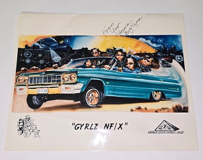 GYRLZ NF/X PROMO 8X10 PRESS PHOTO G FUNK RAP 90S HIPHOP LOWRIDER