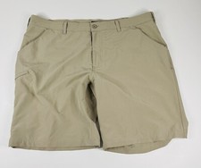 Cabelas 42 x 10 Casual Outdoor Shorts Beige Polyester Blend Flat Front