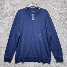 Club Room Shirt Mens XL Sweatshirt Blue Long Sleeve Crew Neck