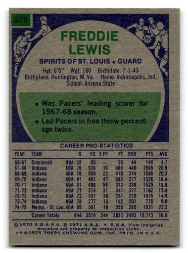 1975-76 Topps Basketball Poor to Good You Choose, Complete Your Set #1-330 - Bild 389 von 459