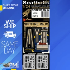 HGW 124516 1/24 Seatbelts for Spitfire Mk IX pre-cut laser double-sided printing