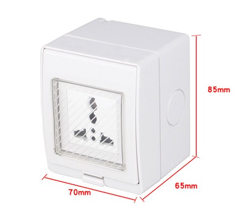 Impermeable YRL-S IP55 16A enchufe único enchufe enchufe tormenta conmutado exterior universal - Imagen 7 de 7
