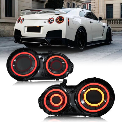 Pair LED Tail Light Fit For 2007-2017 Nissan GTR GT-R R35 Rear