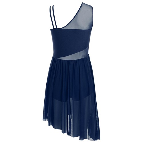 Kids Girls Dresses Asymmetrical Dress Photo Props Leotard Dance Unitard Modern - Picture 24 of 49