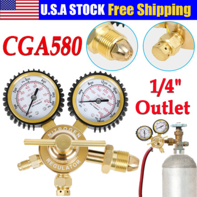 #ad Nitrogen Regulator for HVAC Purge 800PSI Delivery Pressure 1 4quot; Out CGA580 Inlet $37.90