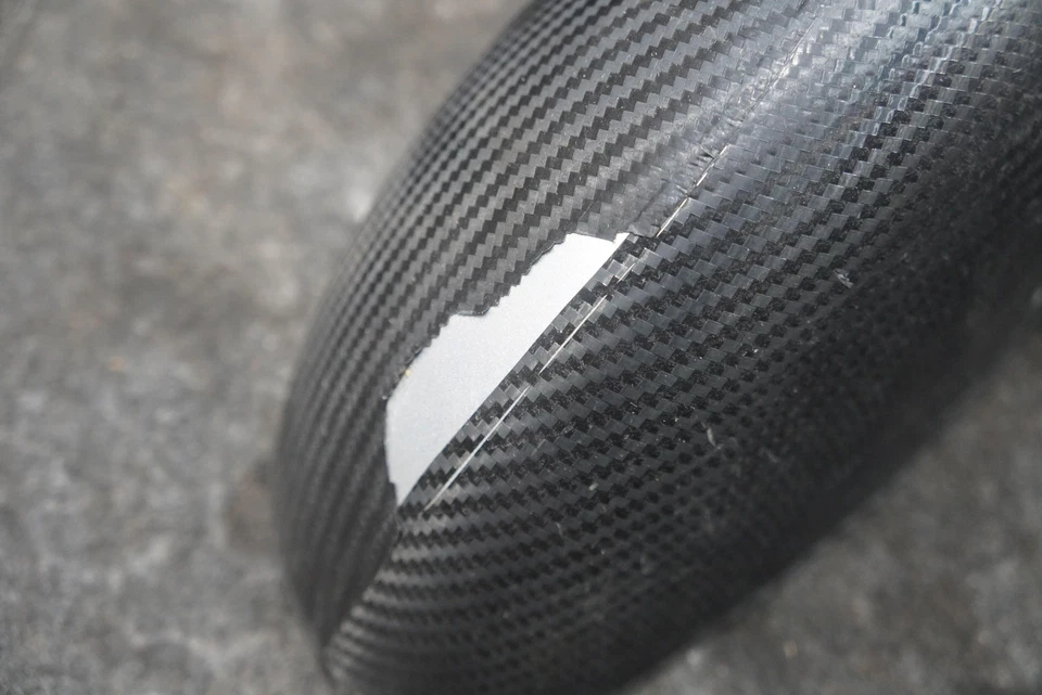 Conjunto de espejo retrovisor puerta pasajero derecho envoltura fibra de carbono Dodge Viper 2003-10 Foto 4 de 4