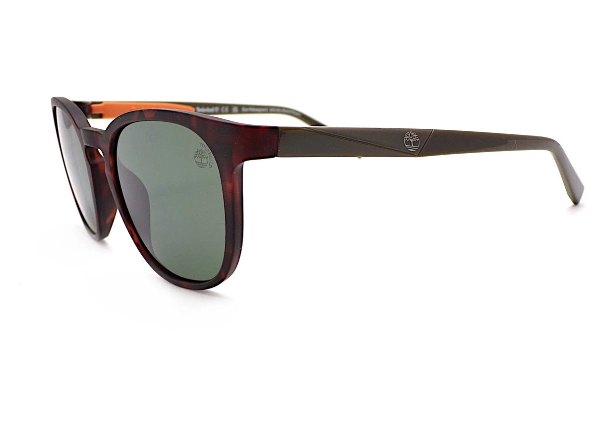 Timberland Polarized Sunglasses Dark Brown Tortoise/ Dark Green Lens TB9274 52H