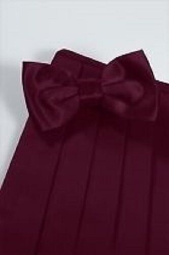 Maßgeschneiderte Farbe einfarbig Satin Premiere Cummerbund und Fliege - Bild 29 von 31