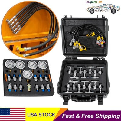 #ad #ad Hydraulic Pressure Test Kit For CaterpillarCaseJohn DeereBobcatKomatsuKato $269.92