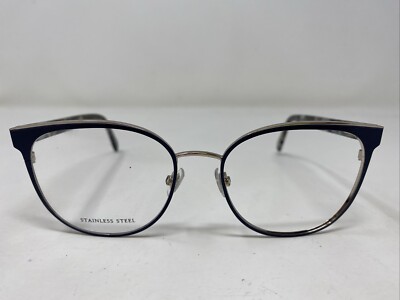 Fossil FOS 7164/G FLL 52-17-140 Blue/Silver Full Rim Eyeglasses Frame 2184