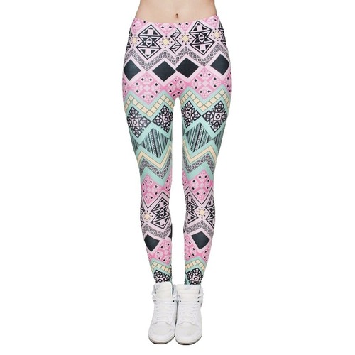 Legging Lularoe Tall & Curvy - Motif Aztèque Violet Et Turquoise - Neuf Avec étiquettes - Taille TC