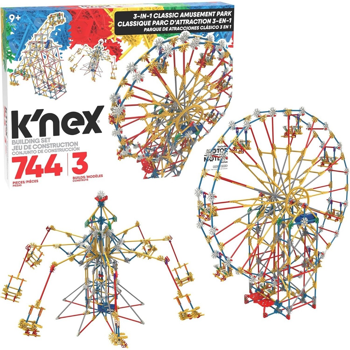 Kinnex Argos Kid Knex Argos K'NEX 3-in-1 Amusement Park Set 744pc