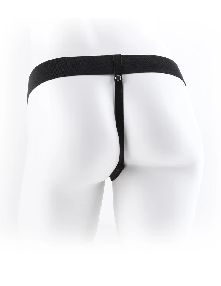 Fetish Fantasy 9" Hollow Strap-on With Balls Brown - Realistic Dildo - Image 2 of 4