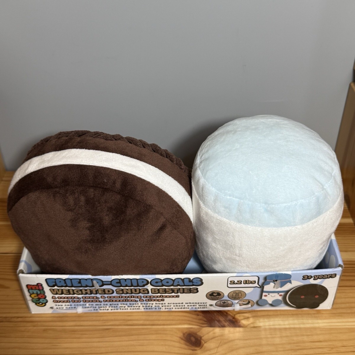 Mimicoco Weighted Plush Friend-Chip Goals Set of 2 Snug Besties