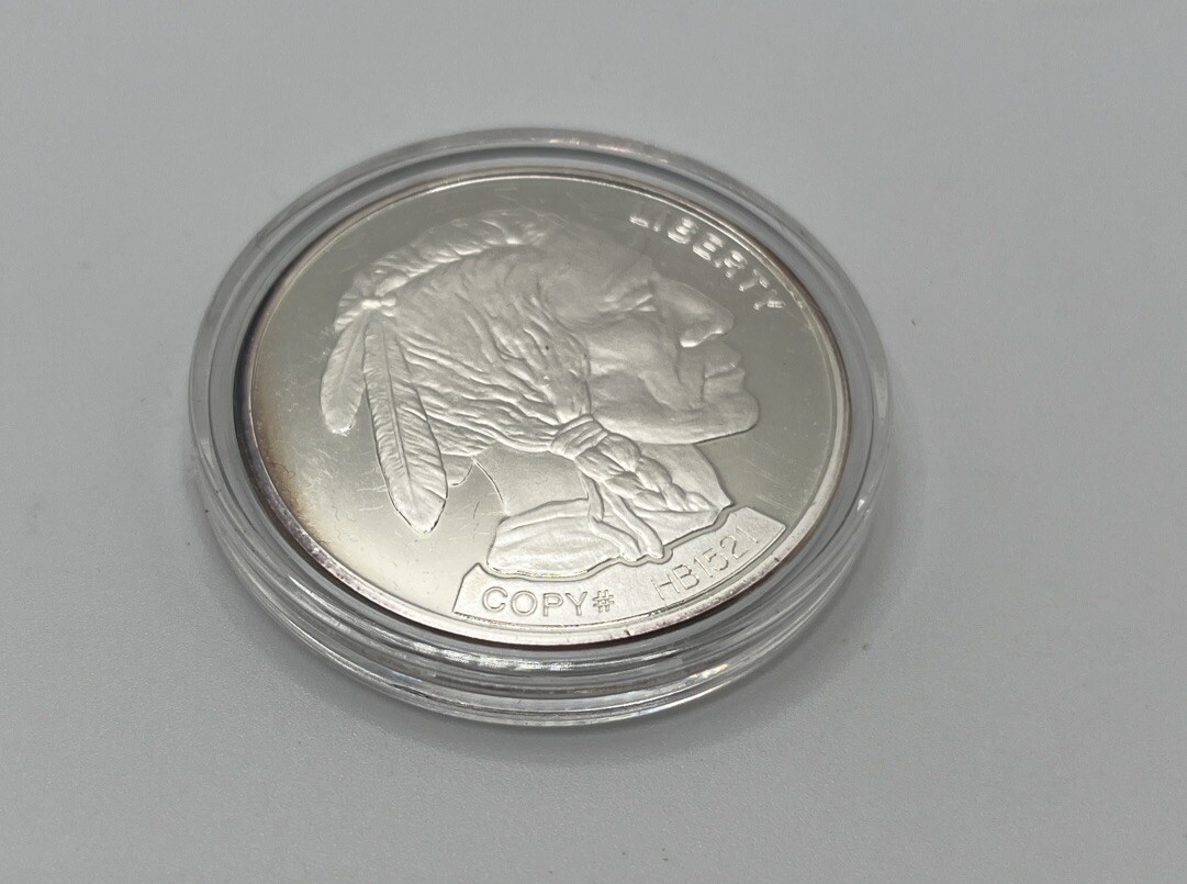COPY 2003 U.S. INDIAN HEAD BUFFALO COIN Copy Silver Clad Tribute