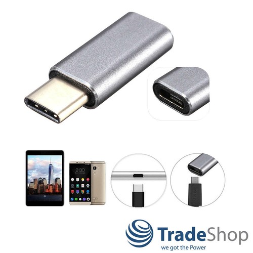 Adapter USB 3.0 3.1 Typ C USB-C auf Micro USB 2.0 Micro-B Ladekabel silber - Bild 4 von 5