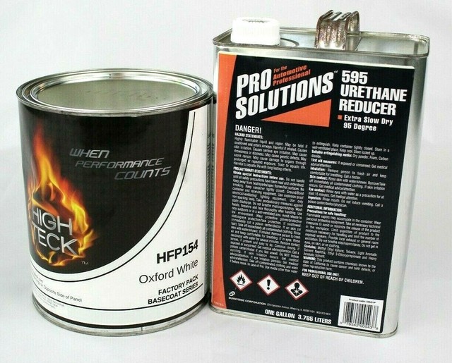 Oxford White Basecoat Paint Gallon & Slow Reducer Ford YZ/Z1 HFP154