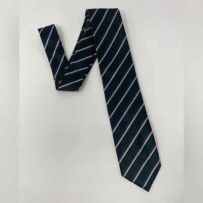 Creazioni TUCCI Firenze Green Purple 100% Silk Men s Neck Tie, Italy, stripe