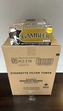 Gambler Gold King Size RYO Cigarette Tubes - Full Case (10000 Tubes)