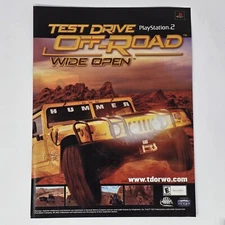 Test Drive Off-Road Wide Open PS2 Hummer Print Ad/Poster Official Promo Art