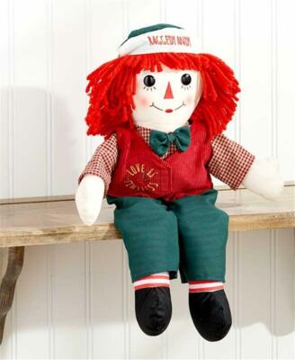 NOSTALGIC CLASSIC RAGGEDY ANDY 16'' TALL LOVE IS TIMELESS FABRIC RAG DOLL