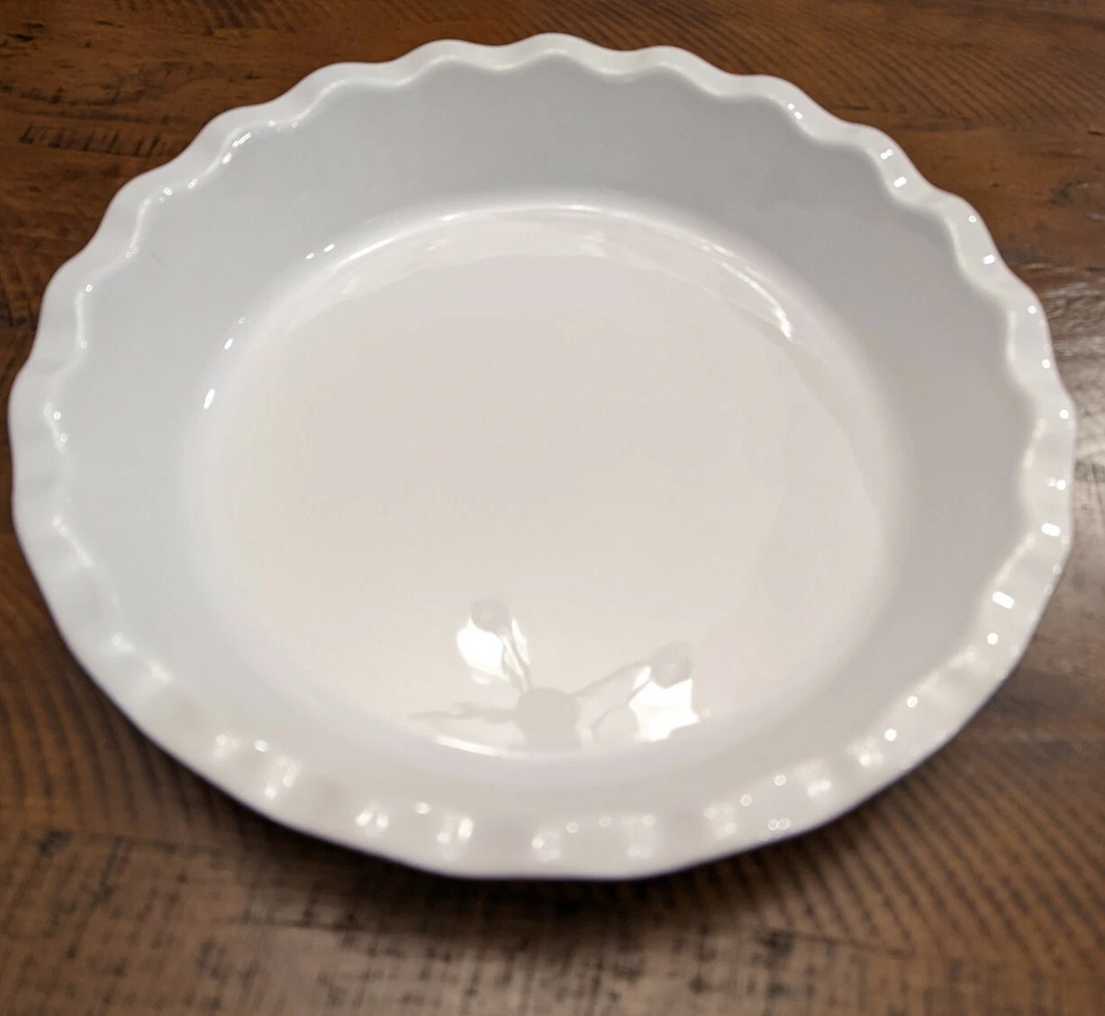 Emile Henry Ceramic Ruffled Pie Dish 30cm Blue/White 11”