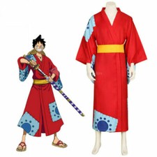 Country Monkey D. Luffy Cosplay Costume Outfit Kimono Custom Made