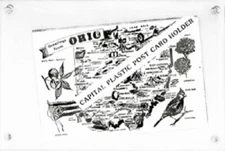 High Quality Capital Acrylic Plastic Postcard Holder Gift For Clear Display NEW