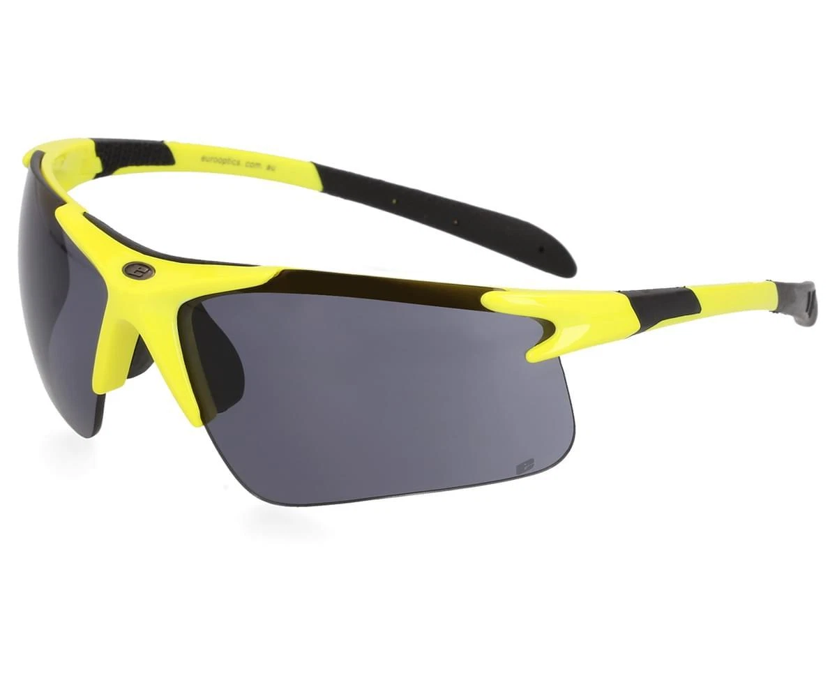 Euro Optics Planet Sports Racing Sunglasses - Yellow/Black/Smoke