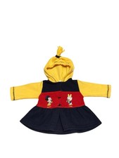 Vtg Disney Store Fleece Minnie Mouse Daisy Duck Dress 0/6 Mon Embroidered