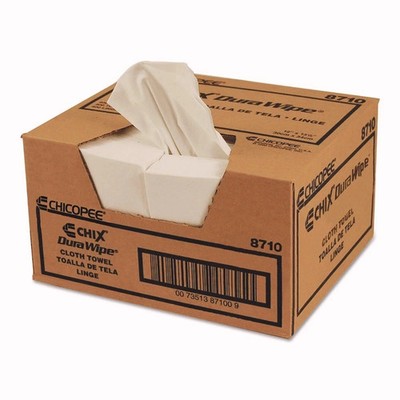 Chicopee 8710 12'' x 13'' 1/4-Fold Critical Cleaning Wipes - White (400/CT) New
