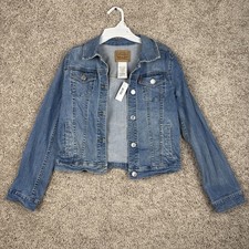 Levis Strauss Button Up Denim Jean Jacket Girls Size Large