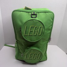 LEGO Brick Backpack Green School Travel Bag Multiple Pockets NWT