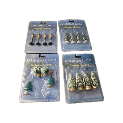 Cobblestone Corners Winter Village Miniatures Lot of 16 New in unopened package.