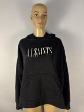 All Saints Allsaints Talon Logo Hoody Hoodie Adult Sz M Black Men s Women s