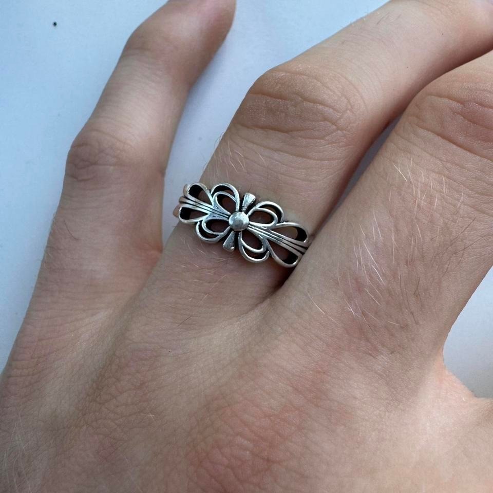 Silver chrome style adjustable ring - image 5