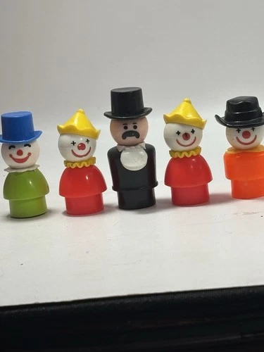 Fisher Price Little People Circus Clowns/RingMaster ￼set of 4 Vintage ￼