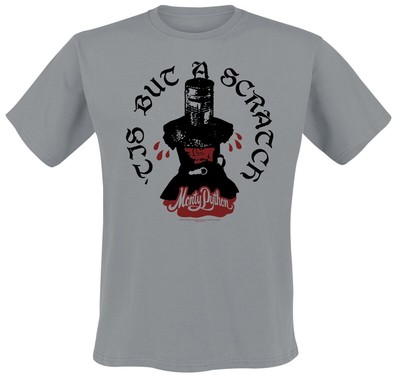 Monty Python T-Shirt Herren Black Night Scratch grau Fan-Merch, Filme