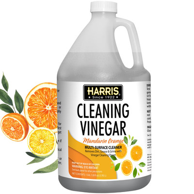Harris Multi-Purpose Vinegar Household Surface Cleaner, Orange Scent, 128oz