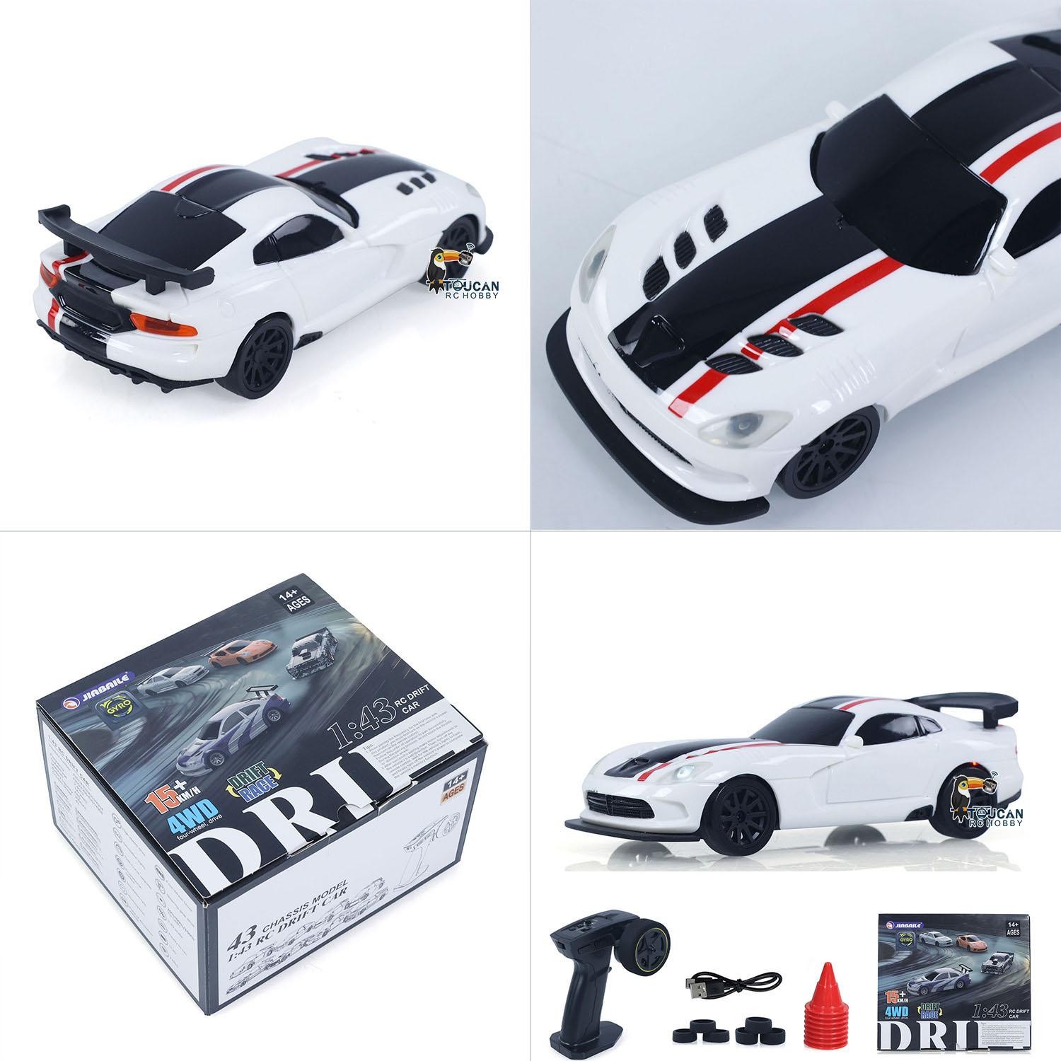 US Stock 2.4G 1/43 RC Racing Car 4311G High Speed Gyro RTR Drift Vehicle 4WD Car