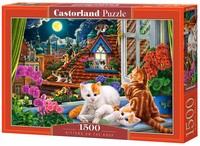 Puzzle 1500 ElementóW. Kittens On The Roof Castorland