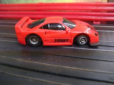 NEW Tyco TCR Ho Slot car  #9 Red F40GT Ferrarri  TCR  Slotless Race car!