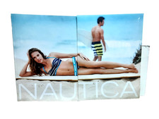 2012 Nautica Swimwear Print Ad Original 2 Page Magazine Alessandra Ambrosio