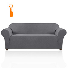 PrinceDeco Stretch Sofa Cover Slipcover Couch Covers for 3 Cushion Sofa, Grey