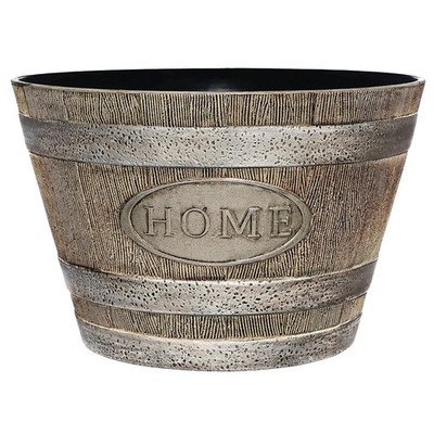 Classic Home and Garden Whiskey Barrel Planter 15'' Oak Brown Pack of 1