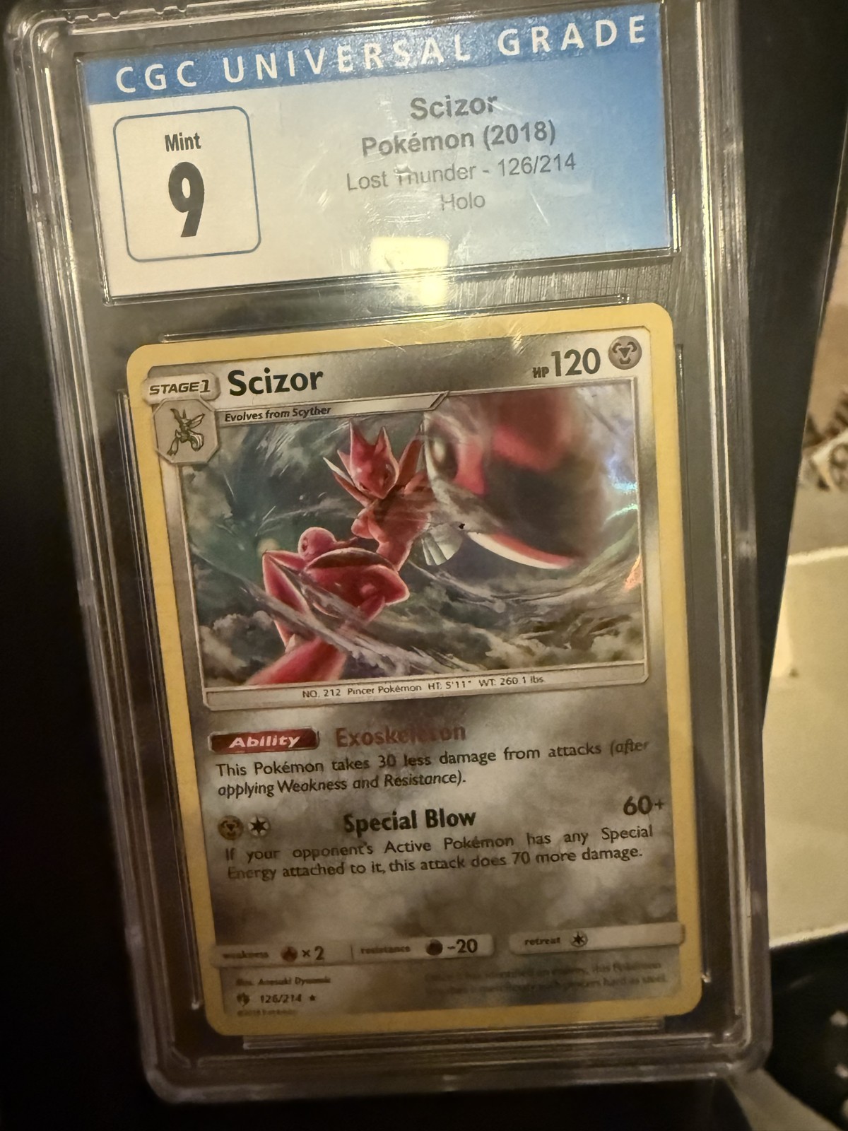 Scizor 126/214 Sm-Lost Thunder Reverse Holo