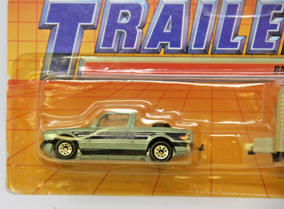 1990 Matchbox Trailers/Two Packs BMW Cabriolet & Caravan TP-123 New On Card Rare - Image 2 of 4
