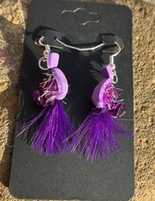 Purple Pyramid Tadpole Earring Set -1 SET