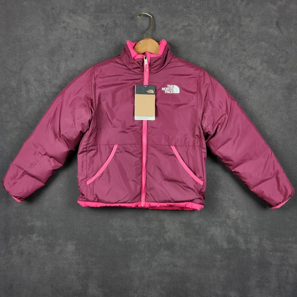 Chaqueta The North Face Reversible North Down Adolescente Pequeña 7 8 Mr Rosa 600 Relleno Nueva con Etiquetas Foto 4 de 4