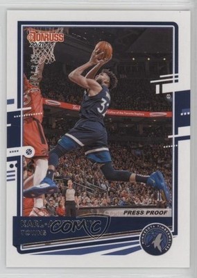 2020-21 Panini Donruss Press Proof Silver 41/349 Karl-Anthony Towns #20 1b3w